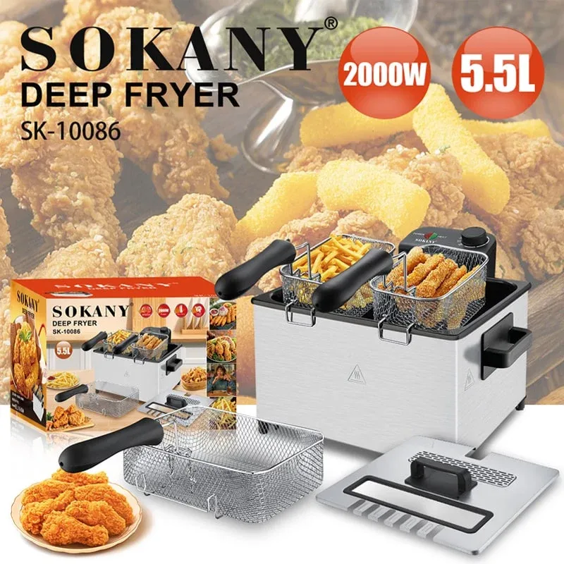 ფრის აპარატი Sokany SK-10086 (5.5 ლ.)